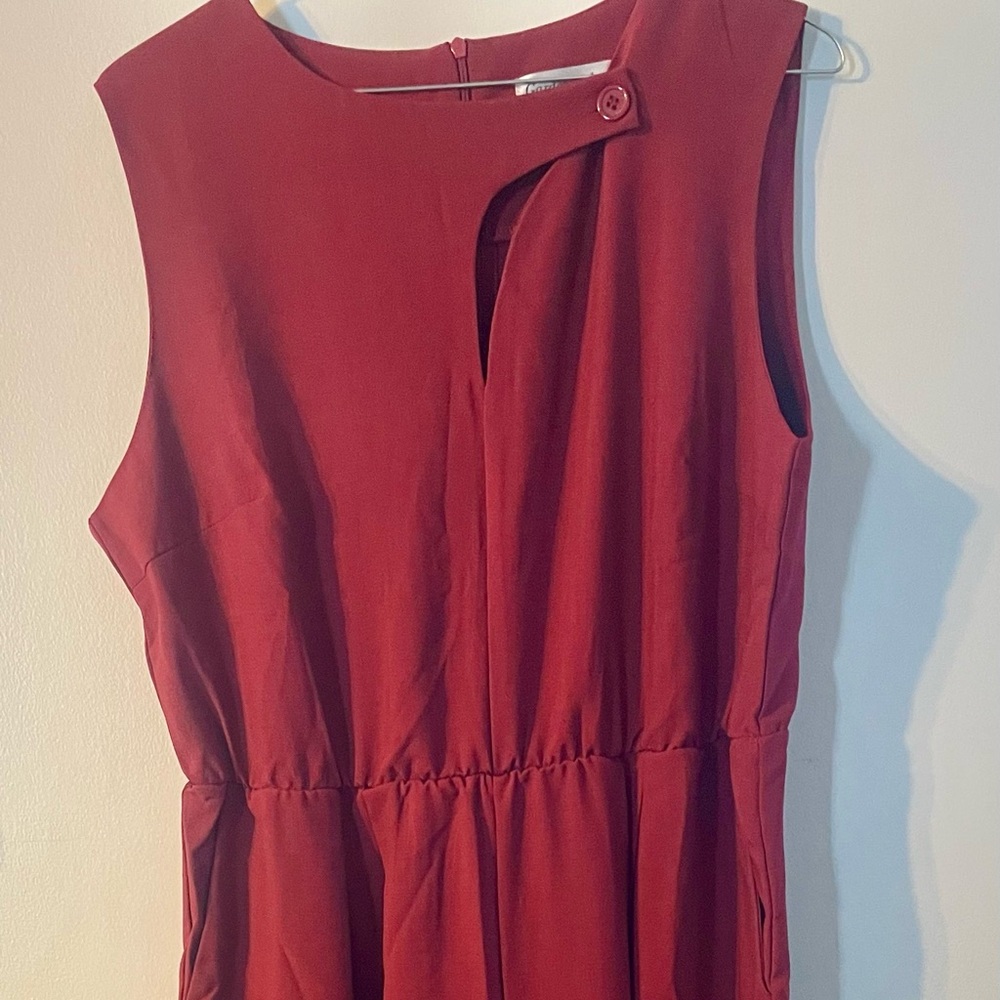 Chic Sleeveless Red Jumpsuit